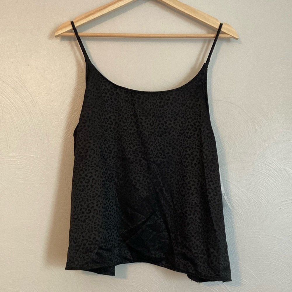 Black Leopard Print Camisole Top & Shorts